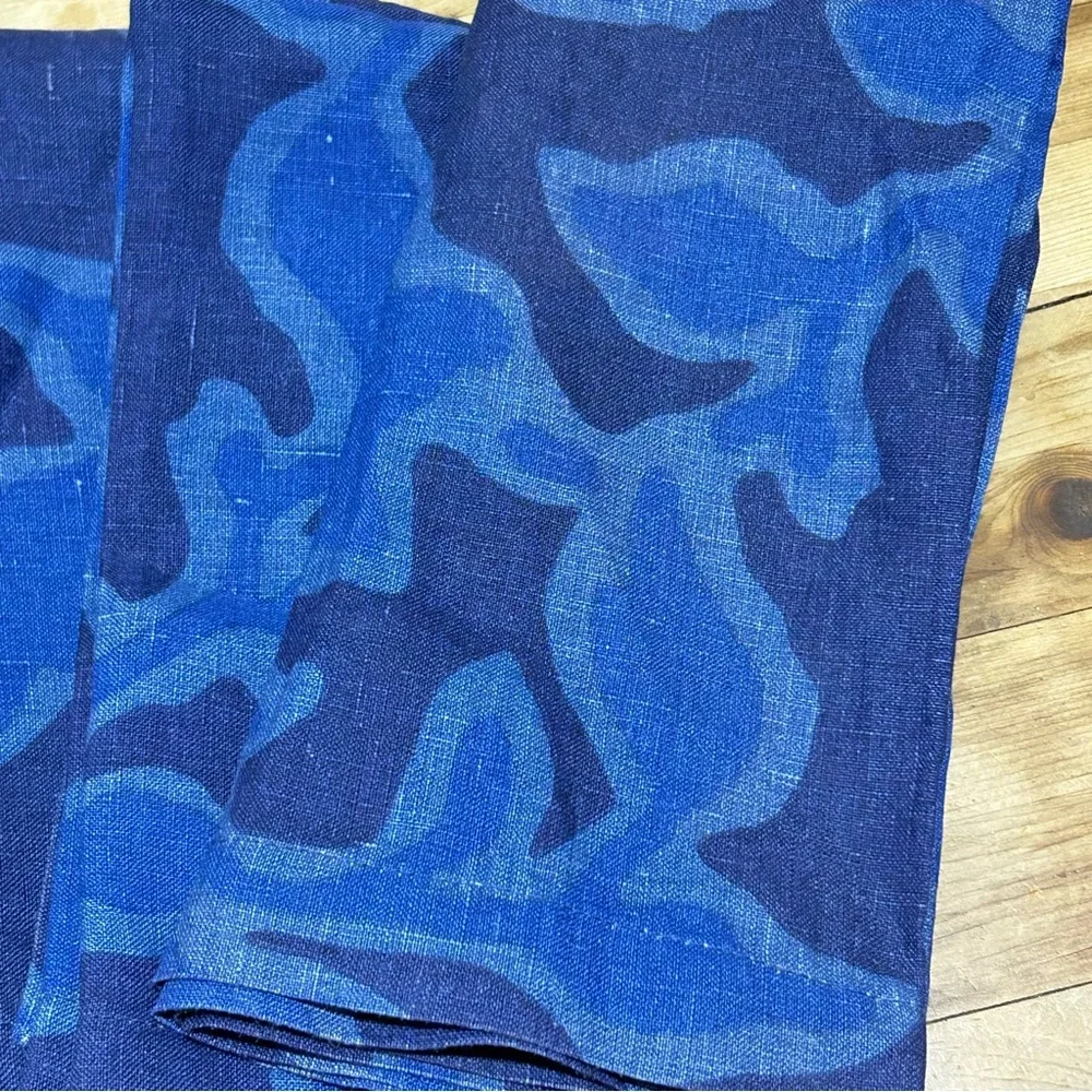 Crate & Barrel X Draper James Vine Blue Linen Napkins